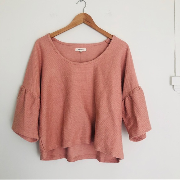 Madewell Tops - Madewell Blush Pink Bell Sleeve Top